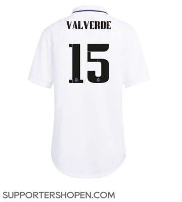Real Madrid Federico Valverde #15 Hemma Matchtröja Dam 2022-23 Kortärmad